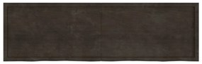 Bancada p/ WC 200x60x(2-4)cm madeira tratada maciça castanho