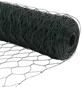 Cerca Hexagonal vidaXL Verde 0.8x25 m Aço