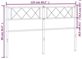 Cabeceira de cama 120 cm metal branco