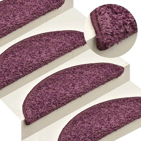 Tapetes de escada 30 pcs 56x17x3 cm roxo-escuro