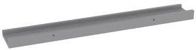 Prateleiras de parede 4 pcs 60x9x3 cm cinzento