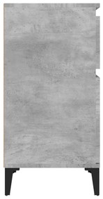 Mesas de cabeceira 2 pcs 40x35x70 cm cinzento cimento