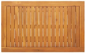 Mesa de Jardim Dobrável Retangular 100x55x75 cm Madeira Sólida de Acác