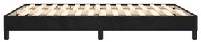 Estrutura de cama sem colchão 140x200 cm veludo preto