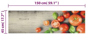 Tapete de cozinha lavável 45x150 cm veludo padrão tomates