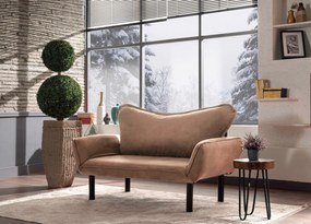 Sofá-Cama Chatto - Castanho Claro - 150 cm Largura x 75 cm Altura x 70