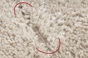 Tapete BERBER 9000 creme Franjas berbere marroquino shaggy - PRODUTO DE SEGUNDA GRAU