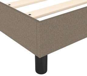 Cama sem colchão 140x200 cm tecido castanho-acinzentado
