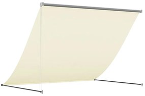 Toldo retrátil 250x150 cm tecido e aço cor creme