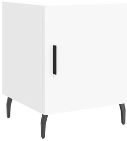 Mesa de cabeceira 2 pcs 40x40x50 cm derivados de madeira branco