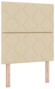 Cama Box Spring com Colchão Bege 80x200 cm Tecido