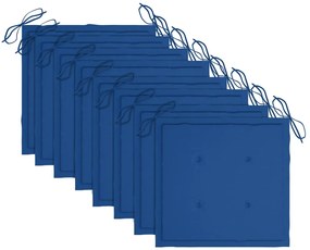 Cadeiras de jardim empiháveis c/ almofadões 8 pcs teca maciça