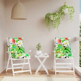 vidaXL Almofadões cadeira encosto baixo 2 pcs tecido oxford multicor