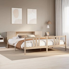 Cama com estante sem colchão 180x200 cm pinho maciço