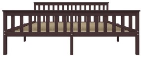 Estrutura de cama 180x200 cm pinho maciço castanho-escuro