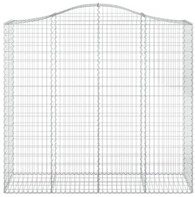 Cestos gabião arqueados 8pcs 200x50x180/200cm ferro galvanizado