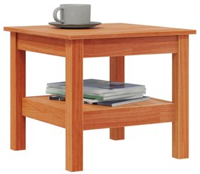 Mesa de centro 45x45x40 cm madeira pinho maciça castanho mel