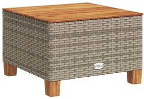 5 pcs conjunto sofás de jardim c/ almofadões vime PE cinzento