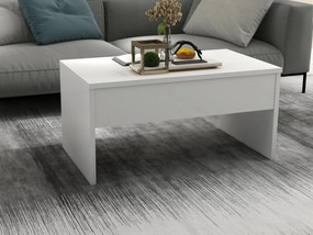 Mesa de Centro Akilli – Branco – 90x45x52 cm | Tribo Home