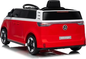 Carro elétrico para Crianças 12V Volkswagen ID BUZZ, Rodas Espuma EVA, assento couro ecológico Vermelha