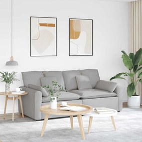 vidaXL Sofá modular com almofadas cinzento nublado