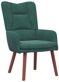 Poltrona Relaxante Veludo Verde Escuro