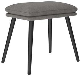 Poltrona Gale de Descanso com Apoio de Pés - Cinzento Claro - Design N