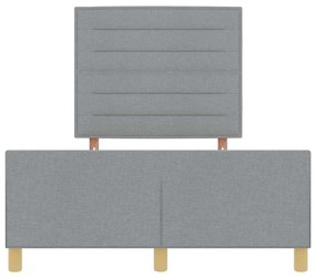 Estrutura de Cama de Tecido Cinza Claro 160x200 cm