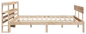 Cama sem colchão 160x200 cm madeira de pinho maciça