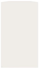 Banco sapateira 80x24x45 cm derivados madeira branco brilhante