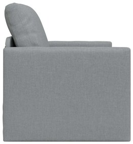 Sofá-cama de Chão 2 em 1 Cinza-claro 74x77x81 cm Tecido