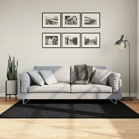 Tapete shaggy de pelo alto PAMPLONA 120x170 cm preto