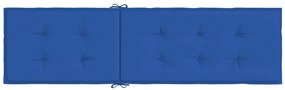 Almofadão para cadeira de terraço (75+105)x50x4 cm azul real