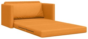 Sofá Cama de Chão 2-em-1 Amarelo Escuro 124x71x78 cm Tecido