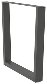 Pés para mesa de jantar em forma de V, 3 peças, antracite, 80x(72-73,3