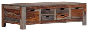 Mesa de centro 100x50x30 cm madeira de acácia maciça cinzento