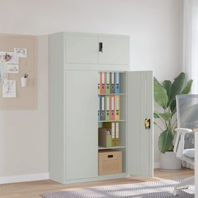 vidaXL Arquivador 90x40x180 cm aço cinzento-claro