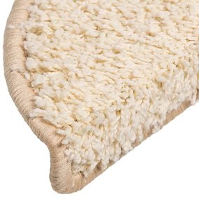 Tapetes de escada 30 pcs 56x17x3 cm creme