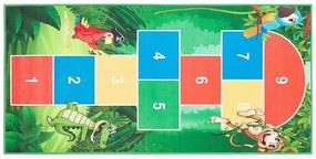 Tapete para crianças com jogo e desenho de animais 80 x 150 cm BABADAG Beliani