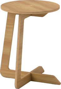 HOMCOM Mesa Auxiliar em Forma de C Mesa Redonda com Montagem Rápida Ideal para Espaços Pequenos Sala, Quarto Ø39x50,5 cm Madeira | Aosom Portugal