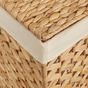 Cesto para roupa suja c/ 3 secções 75x42,5x52cm jacinto de água