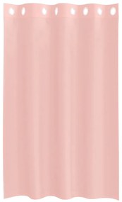 Cortinas de voile com ilhós 2 pcs rosa 140x175 cm