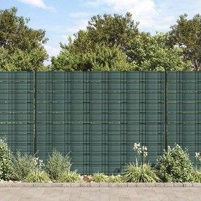 Telas privacidade p/ jardim 10 pcs 252,5x19 cm PVC verde