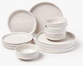 Serax x Kelly Wearstler, Conjunto de loiça em porcelana Dune, 4 pessoas, conjunto de 12