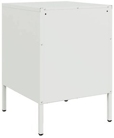 Mesa de cabeceira 36x39x50,5 cm aço branco
