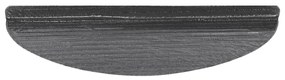 Tapetes de escada adesivos 30 pcs 56x17x3 cm antracite