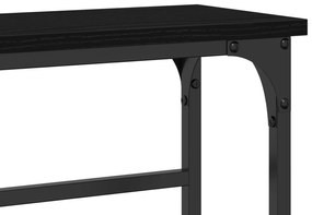 Mesa Console Preto Carvalhos 75x19,5x75 cm Madeira Prensada