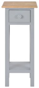 Mesa lateral 27x27x65,5 cm madeira cinzento