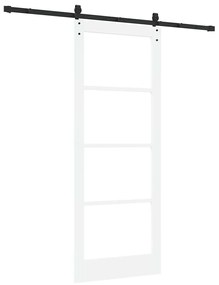 Porta Deslizante vidaXL com Ferragens Conjunto Branco 83x211 cm Madeir