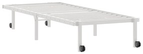 Estrutura de cama sem colchão Dobrável 75x190 cm aço branco